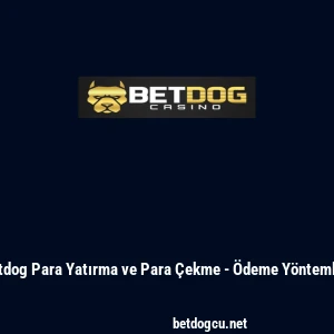 Betdog Para Yatırma ve Para &Ccedil;ekme - &Ouml;deme Y&ouml;ntemleri